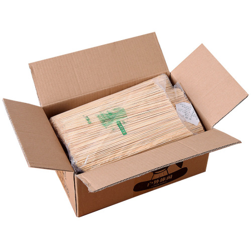 Wild boar forest skewers bamboo skewers 25cm*2.5mm commercial fried skewers spicy hot barbecue tools Bobo chicken bamboo skewers