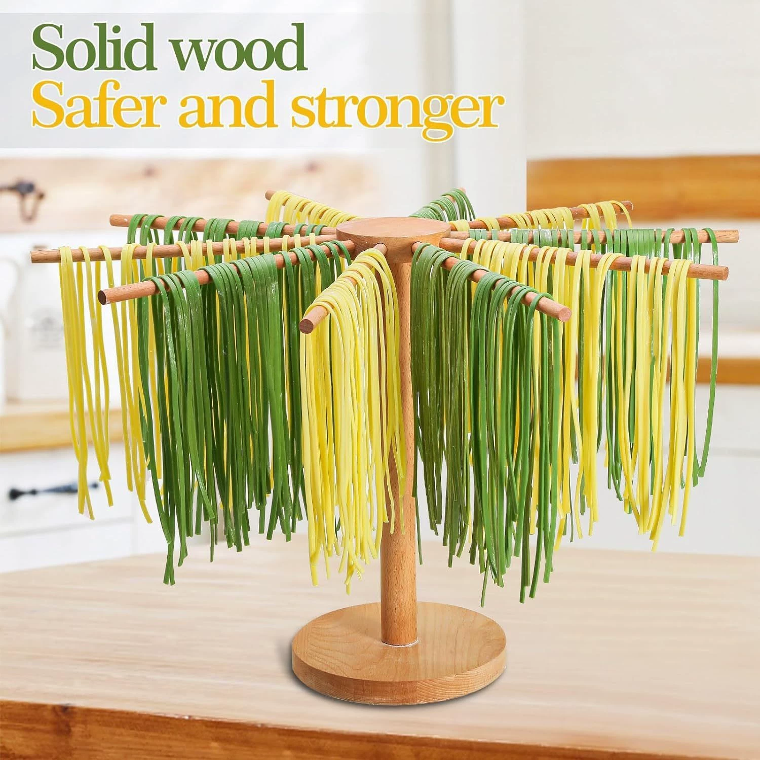 Домашняя деревянная лапша для сушки спагетти Складная съемная лапша Сушилка для сушки из цельного дерева
