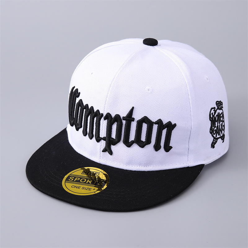 Cross-Border Hot-Selling European and American Compton Baseball Cap Korean Style Personalized Hip-Hop Flat Brim Camouflage Hat Factory Ready Stock Batch