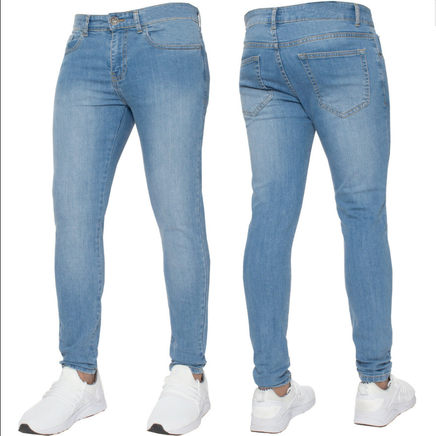 Jeans Elásticos Ajustados para Hombre de Algodón para Uso Diario