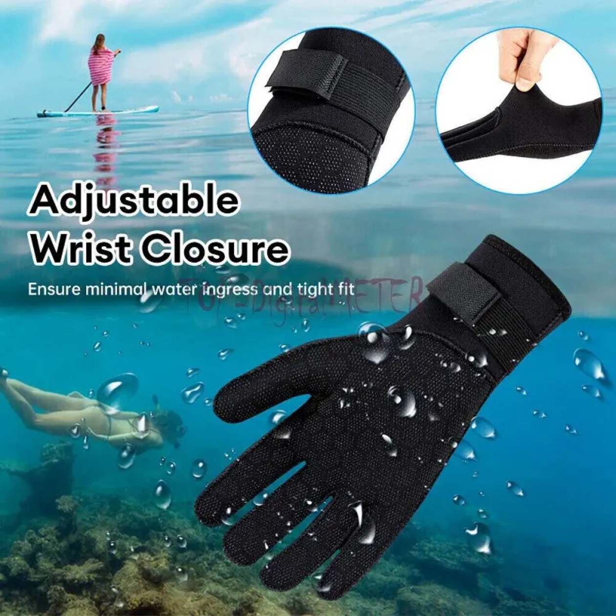 Diving gloves: warm, cut-resistant, heat-resistant, puncture-resistant, cold-resistant, non-slip, durable, suitable for catching crabs and fish, outdoor activities, sun protection, and surfing
