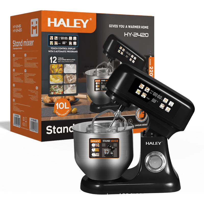 HALEY Estándar europeo transfronterizo 10L Máquina de cocina multifuncional doméstica para enviar líquido de huevo, masa, crema, máquina de espuma, chef