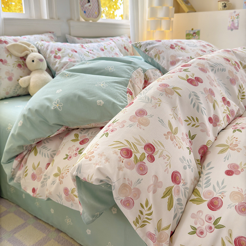 Funda de edredón de algodón de una sola pieza 2024 nueva sábana de algodón cubierta de edredón individual 150x200x230 sábana