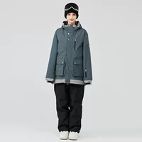 Зимний лыжный костюм, мужской и женский костюм с капюшоном для сноуборда, ветрозащитный непромокаемый теплый утолщенный двойной Лыжный костюм на флисовой подкладке