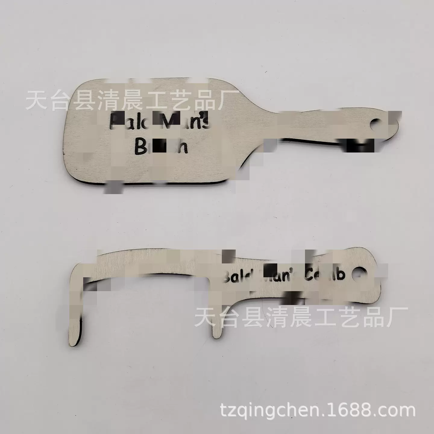 跨境新款趣味秃头男士梳子木质工艺品木制品创意秃头男士礼物