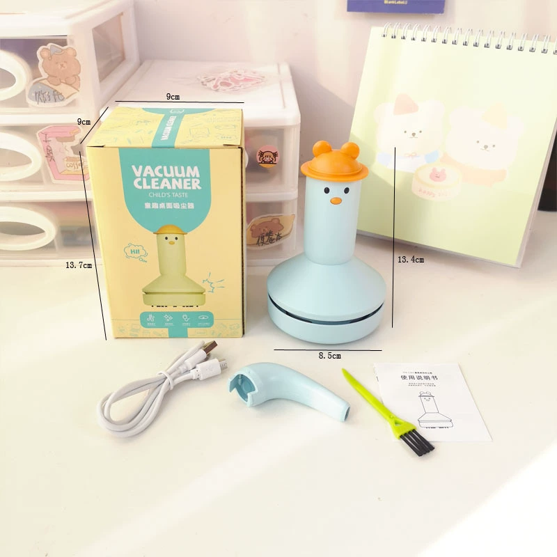 Small vacuum cleaner for elementary school students, handheld keyboard charging, table hygienic pencil