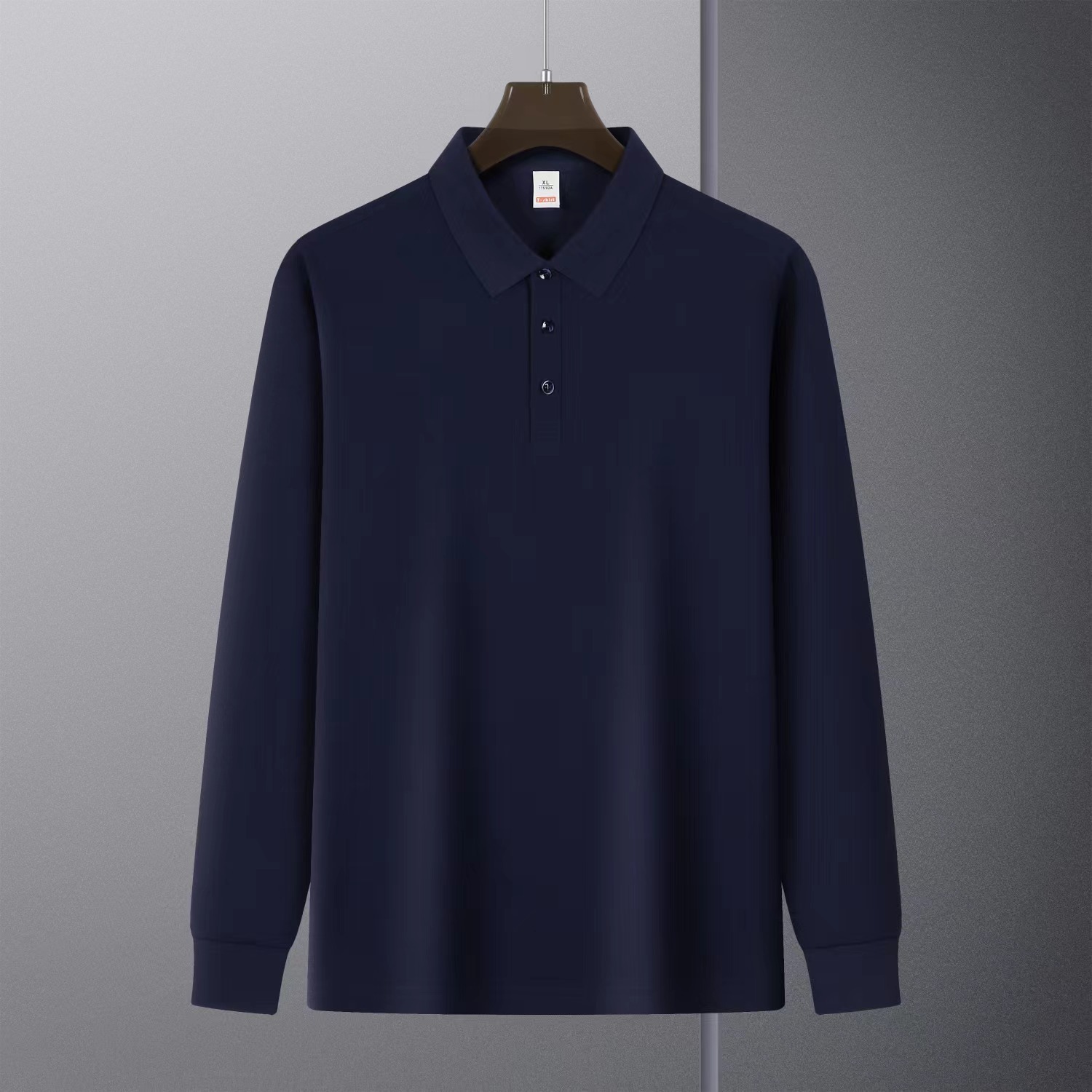 2025 American Retro Lapel Short-Sleeved Men's Simple Combed Men's Slim Business Casual Polo Shirt for Men