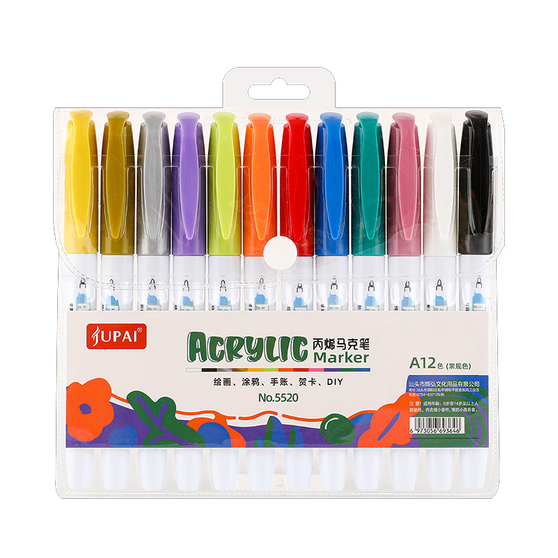 Acrílico marcador de algodón Tipo de núcleo prensa-libre acuarela pluma pintura agua tiza Nueva prensa-libre cerámica pluma a base de agua