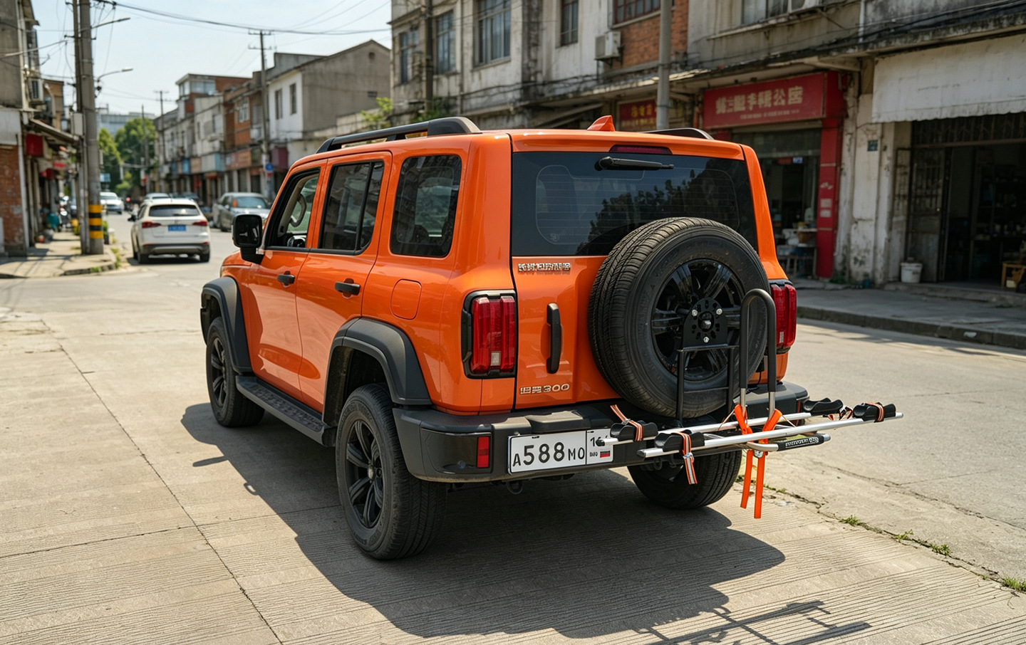 ZENTORACK aluminum alloy car spare tire mount rear-mounted bicycle rack for Tank 300 and Haval Menglong
