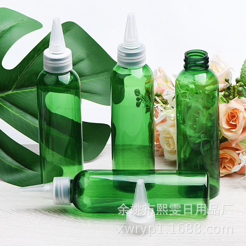 150ml毫升圆肩瓶配24口径尖嘴盖挤压瓶胶水瓶颜料瓶pet直销精油瓶