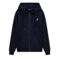 Zipper navy white label