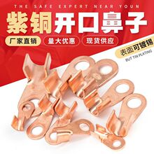 开口鼻国标厂标紫铜线耳线卡OT10A-600A电瓶电动车电线接线端子