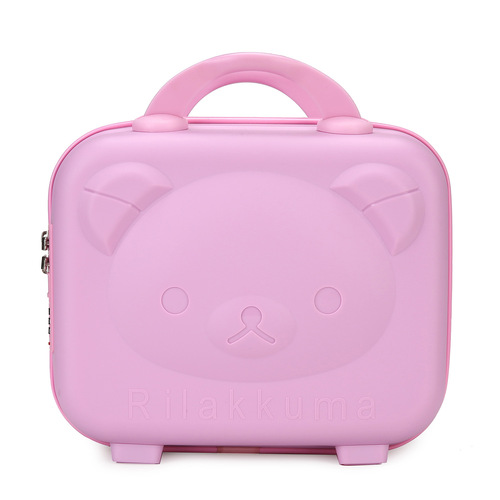 14-inch Teddy Bear Luggage Mini Makeup Box Cute Cartoon Portable Suitcase Children's Password Box Gift for Wholesalers