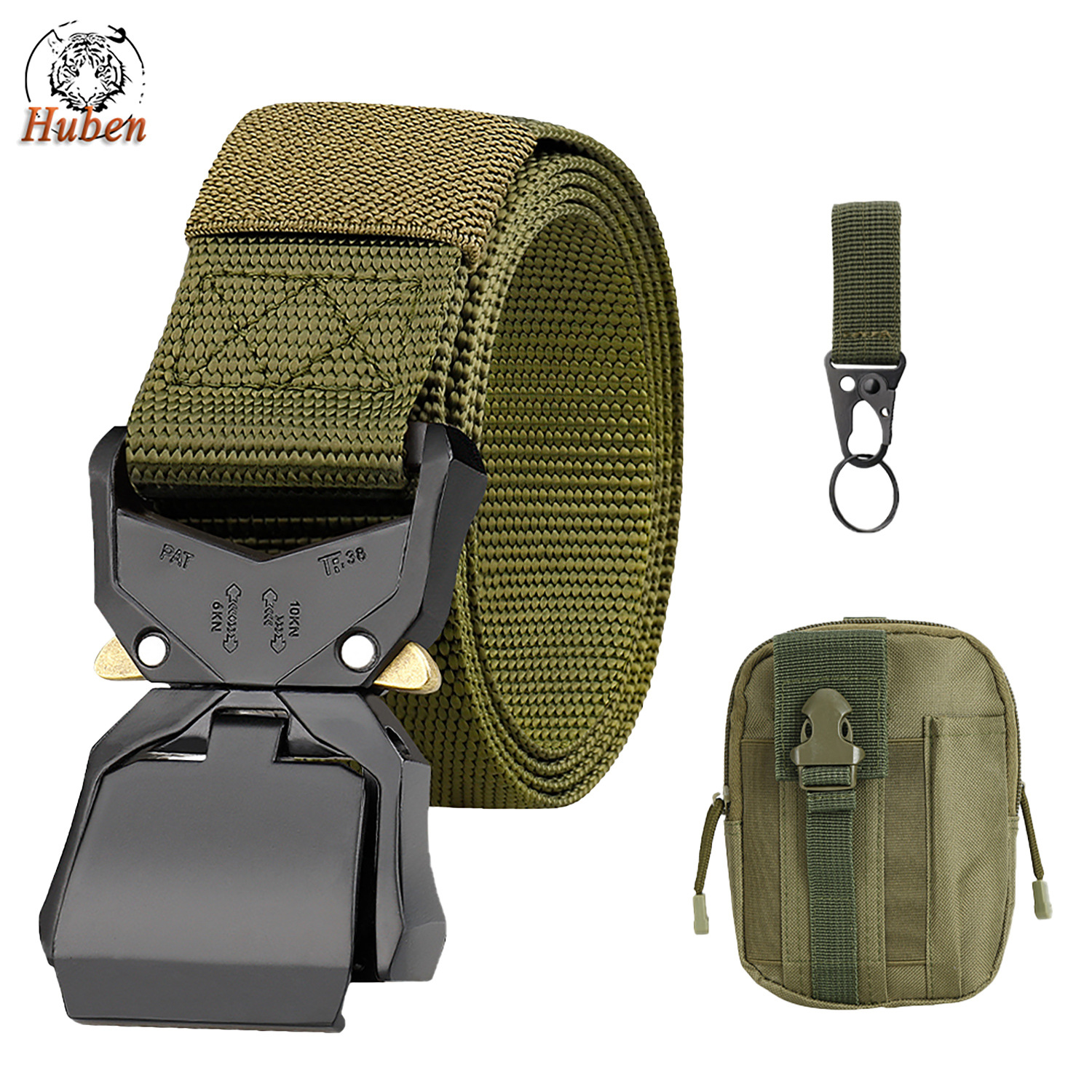 Nuevo cinturón táctico de nailon con hebilla de liberación rápida de aleación de aluminio, cinturón cobra para deportes al aire libre