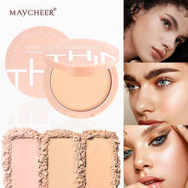 MAYCHEER轻盈防水粉饼干湿两用定妆自然遮瑕持久自然粉饼跨境外贸