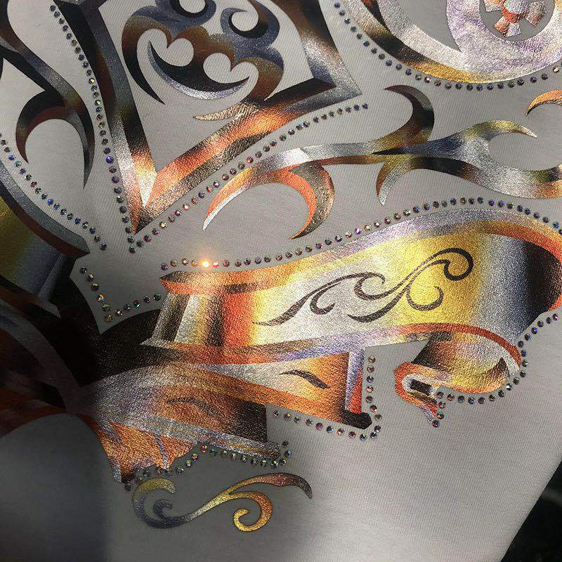 T-shirt court d'été en coton et soie, haut à manches mi-longues avec broderie de diamants tendance, fourre-tout pour hommes, grande taille ins_voghion.com