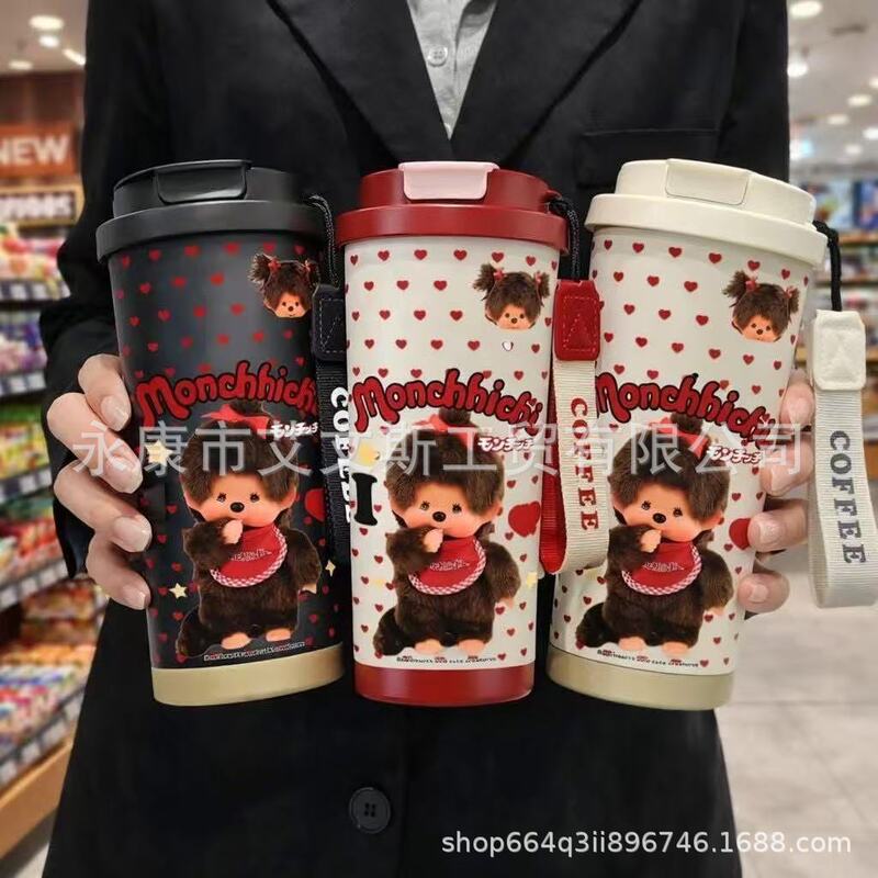 Monchhichi 316 Stainless Steel New Style Thermos Cup Portable Large Capacity Car-Mounted Dual-Use Coffee Cup Monchhichi 316 Stainless Steel New Style Thermos Cup Portable Large Capacity Car-Mounted Dual-Use Coffee Cup