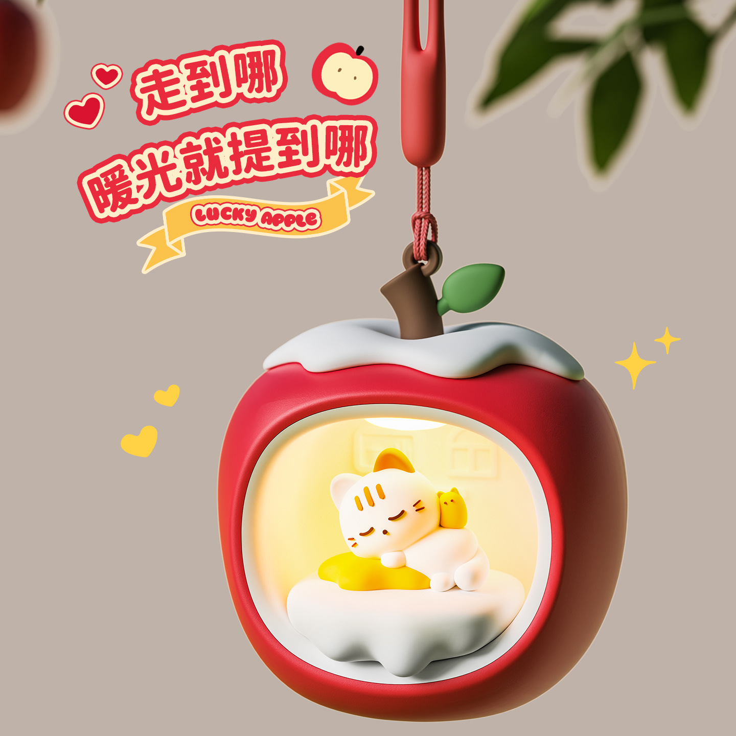 cross-border acrylic car pendant creative christmas safety night light study living room decoration small night lamp