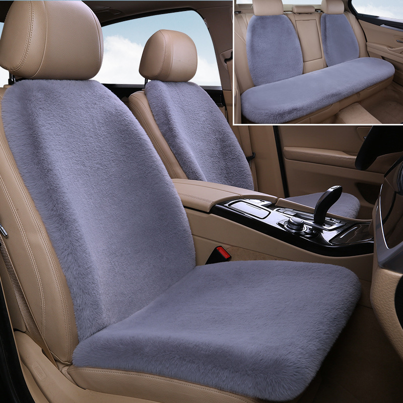 現物卸売りの自動車シートクッション冬のウサギのぬいぐるみは保温の通用の座布団の短いぬいぐるみの7セットを厚くします。|undefined