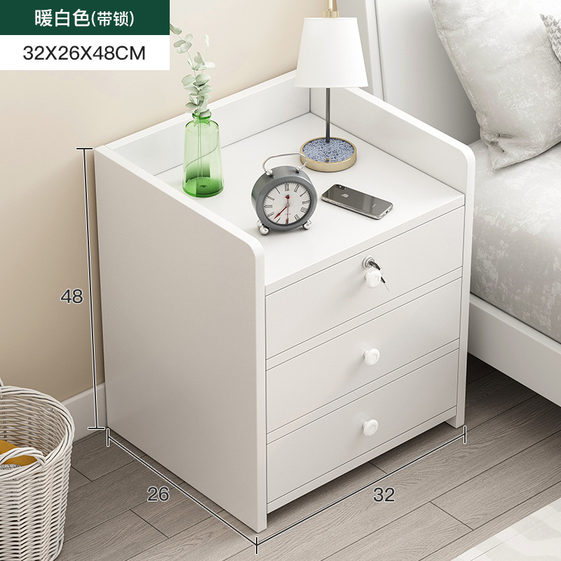 Mesita de noche, estante pequeño minimalista moderno, dormitorio principal simple, nuevo armario de almacenamiento, pequeño armario junto a la cama