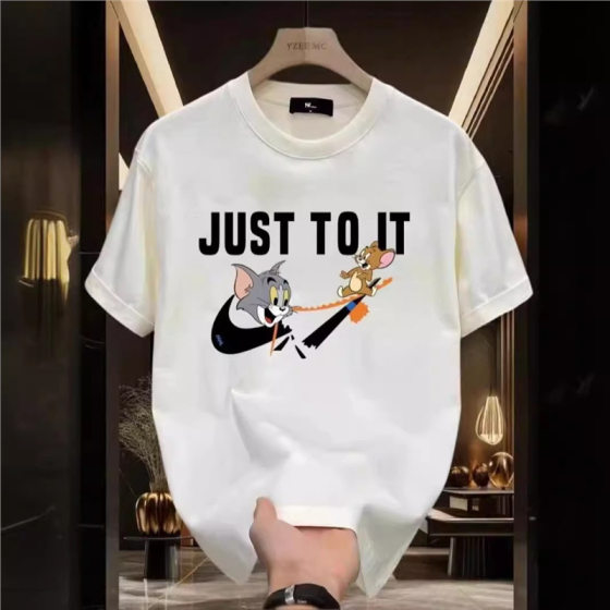 Spring and Summer 2025 New Couple Dress Cross-border Short-sleeved Top Trend Special Niche Design Sense Half-sleeved T-shirt for Men