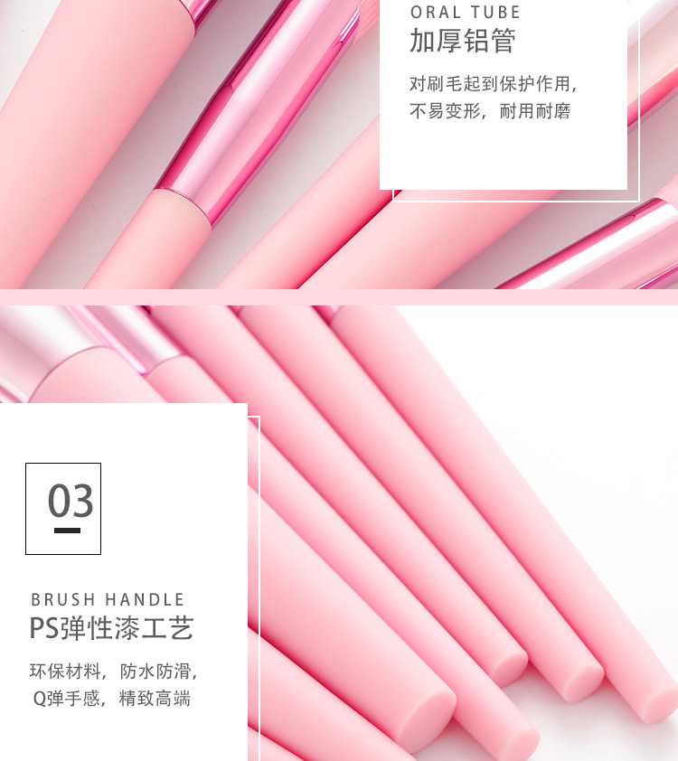 Cangzhou portable makeup brush set, mini soft-bristled powder brush, eyeshadow brush, foundation brush, makeup set brush, beauty tools Item Picture