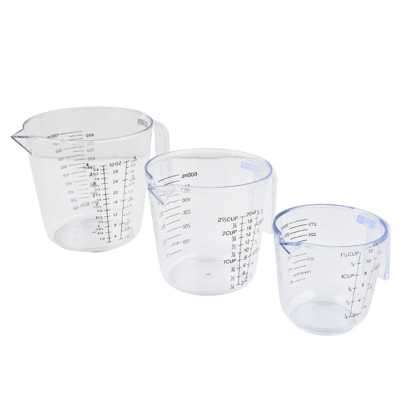 Plastic transparent small measuring cup scaled, 1000 ml