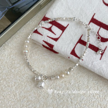 S999足银珍珠郁金香手链秋冬百搭温柔风小众清新甜美手饰代发