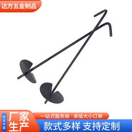 拉线地锚钻温室大棚配件农业定制压膜线固定地桩地钩铁艺螺旋地锚