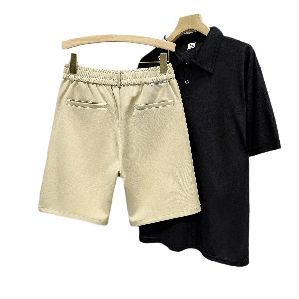 Pantalones cortos sencillos japoneses, pantalones casuales de cinco puntos de estilo ligero retro suelto y versátil