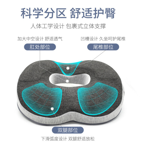 Memory foam thickened round seat cushion tatami butt cushion office student chair breathable seat cushion car seat cushion
