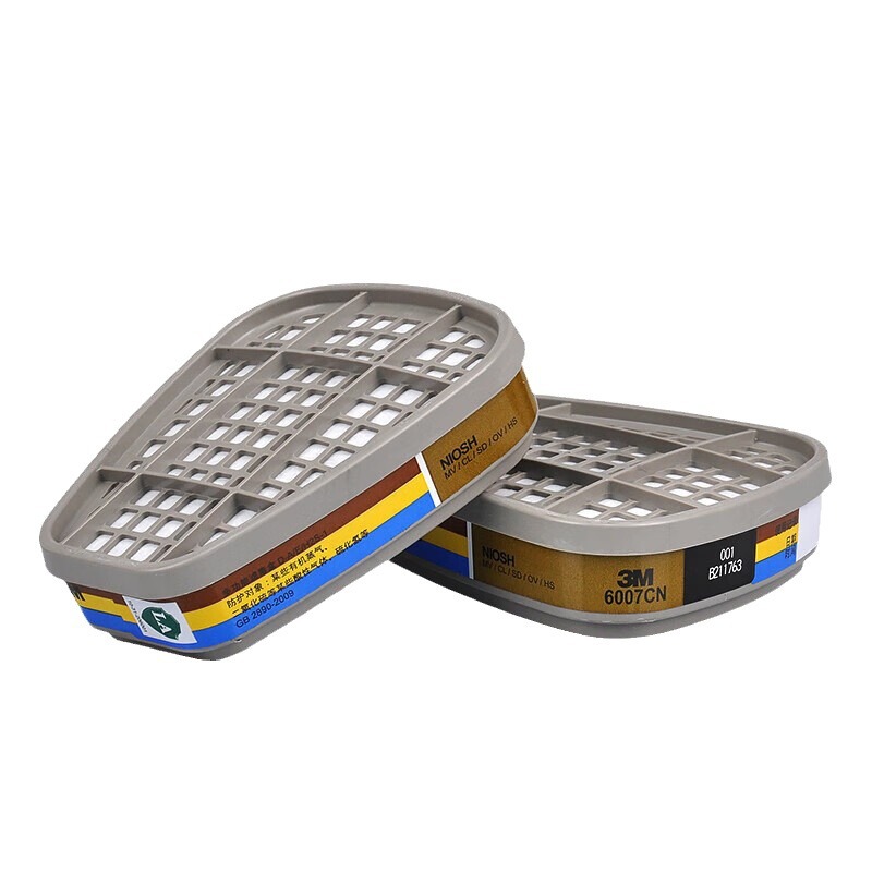 3M 6007CN cartucho de filtro de vapor orgánico y gas ácido químico pulverización de pintura máscara de gas de protección consumibles