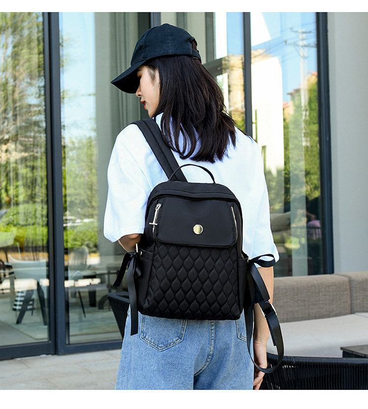 Korean new fashion backpack casual simple largecapacity light travel handbag bagpicture6