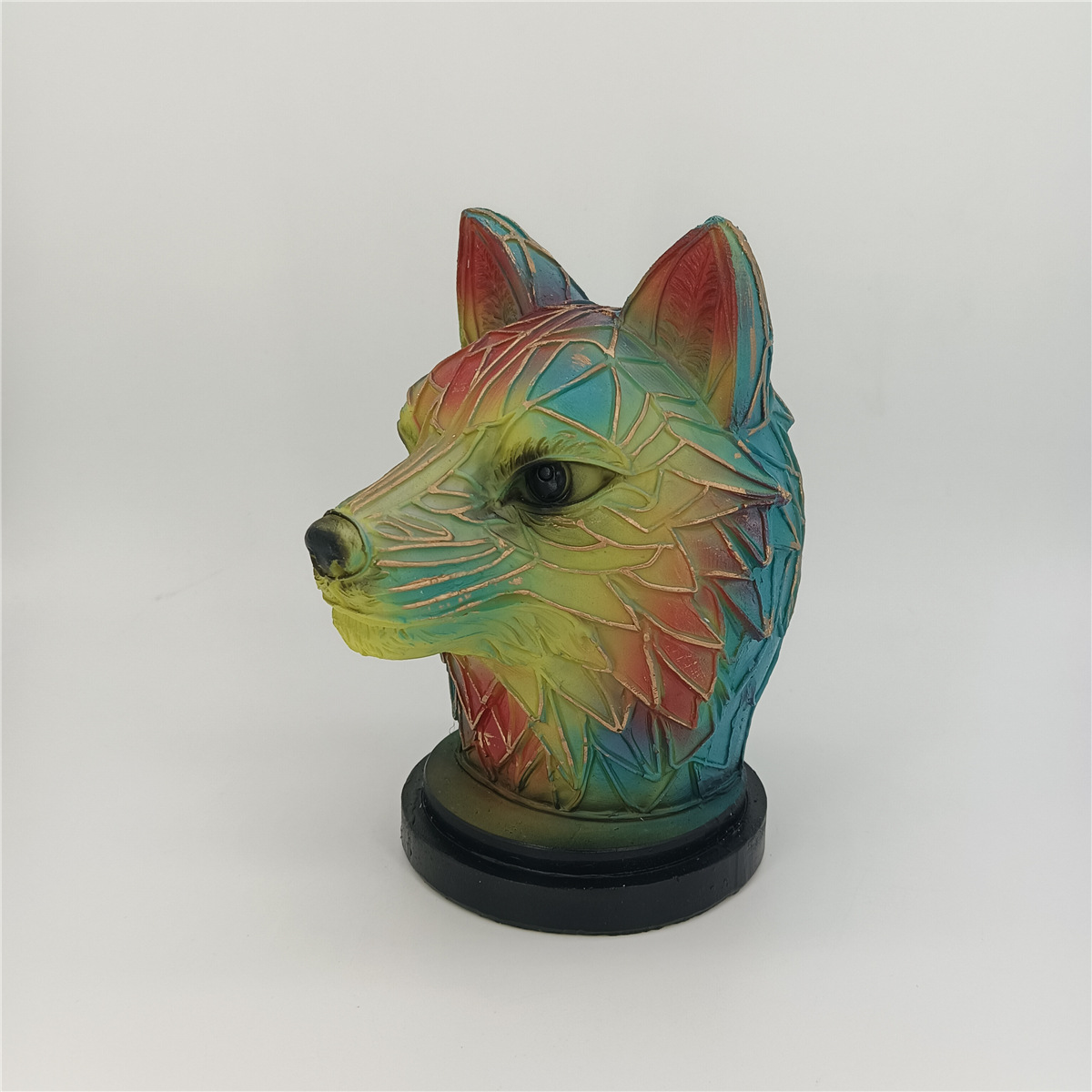 Transfronterizo nuevo vintage animal luz de la noche decoración del hogar teñido resina artesanía hogar fiesta decoración lámpara de mesa