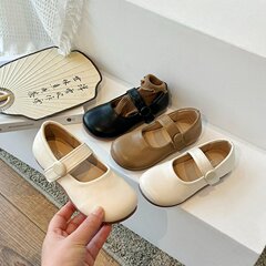 女童公主鞋皮鞋2025新款春秋儿童鞋子女软底豆豆鞋小女孩童鞋宝宝