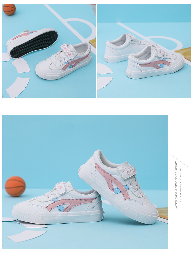 Baskets garçon blanches à semelle souple chaussures de sport_voghion.com