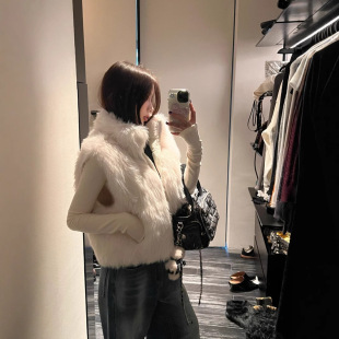 Two-sided Mao Mao cotton-padded jacket coat women's autumn and winter new sleeveless waistcoat high-end eco-friendly fur vest vest