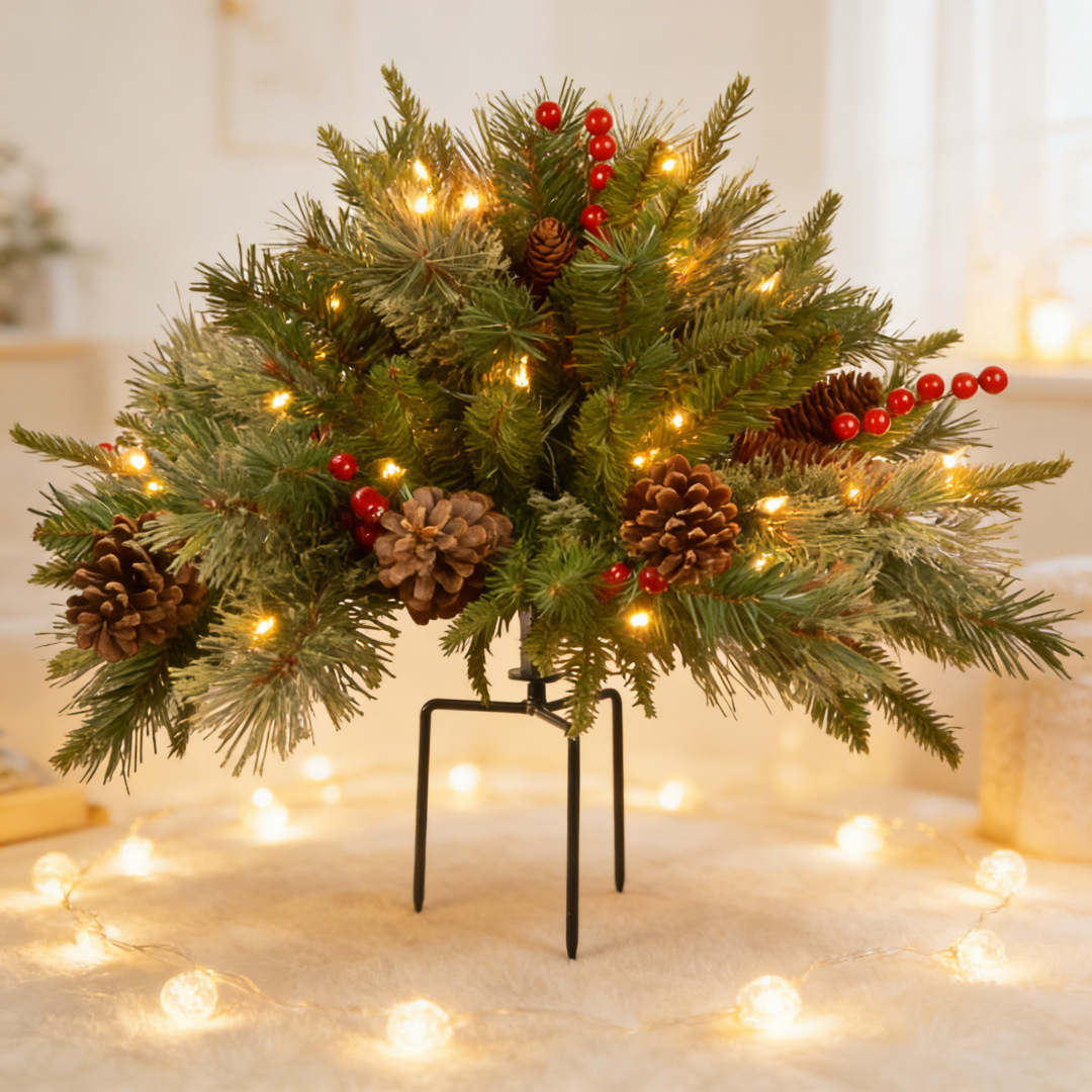 Artificial Christmas tree feels real skeleton filling flocking mixed…