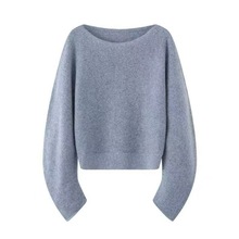 现货2025秋季新款气质时髦宽松简约一字领长袖针织衫毛衣AR804005