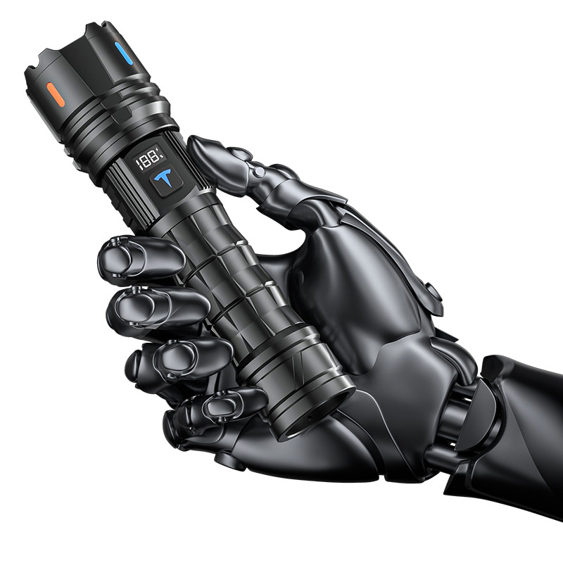 Nuevo láser blanco transfronterizo de alta intensidad linterna de luz alta carga portátil al aire libre lámpara de emergencia doméstica de larga duración