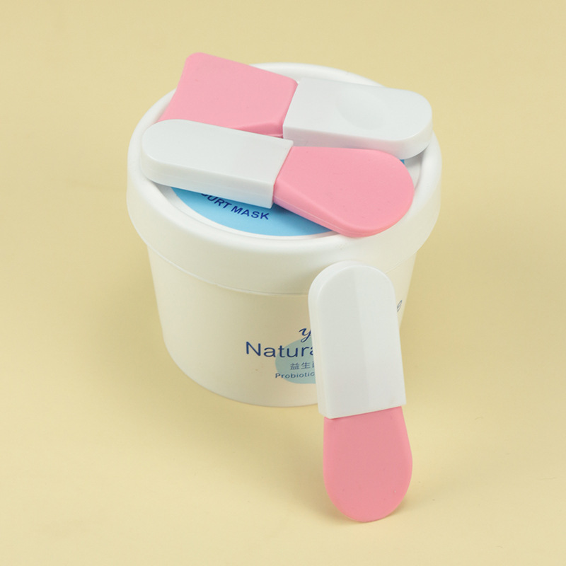 Nuevo pulgar mango corto máscara cepillo silicona cabeza belleza cepillo traje aplicar barro película mini máscara cepillo al por mayor