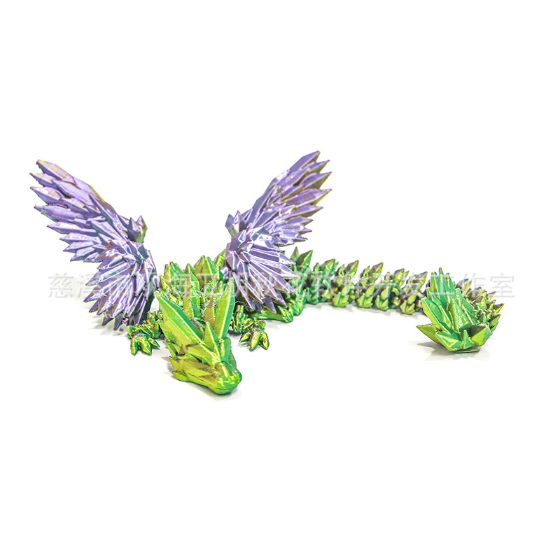 20cm 크리스탈 플라잉 드래곤 [골드 그린 퍼플]