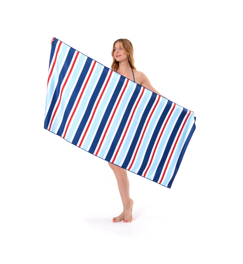 Beach quick dry double-sided bath towel for swimming