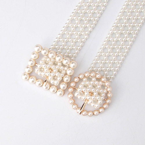 Women's Pearl Belt Korean Style Beaded Dress Waist Chain Fashionable Elegant Simple Belt Wholesale