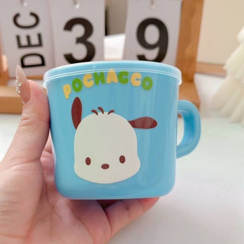 子供用ハンドルウォーターカップ幼稚園飲料水カップステッチ蓋付きマカロン漫画ミルクドリンクカップ|undefined