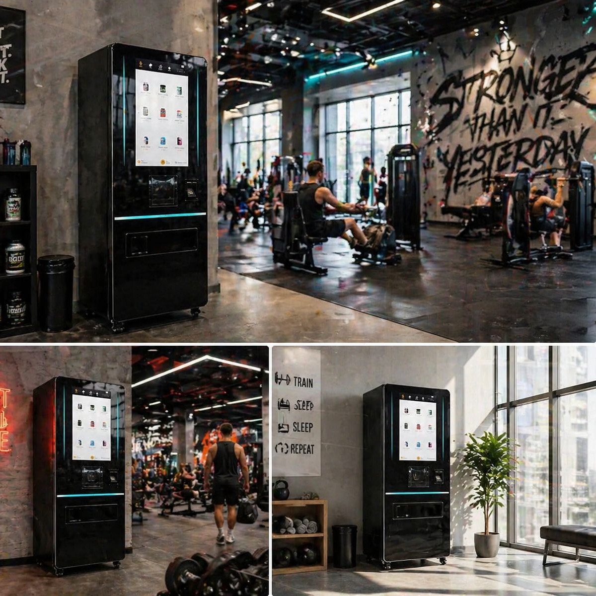 JK91 gimnasio especial de proteínas en polvo de bebida de creatina máquina expendedora de autoservicio 9 caja de mezcla independiente limpieza automática image 5