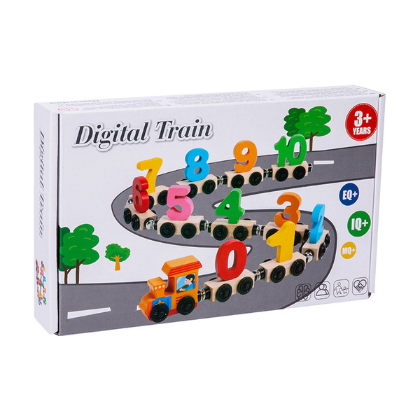 Wooden magnetic digital train