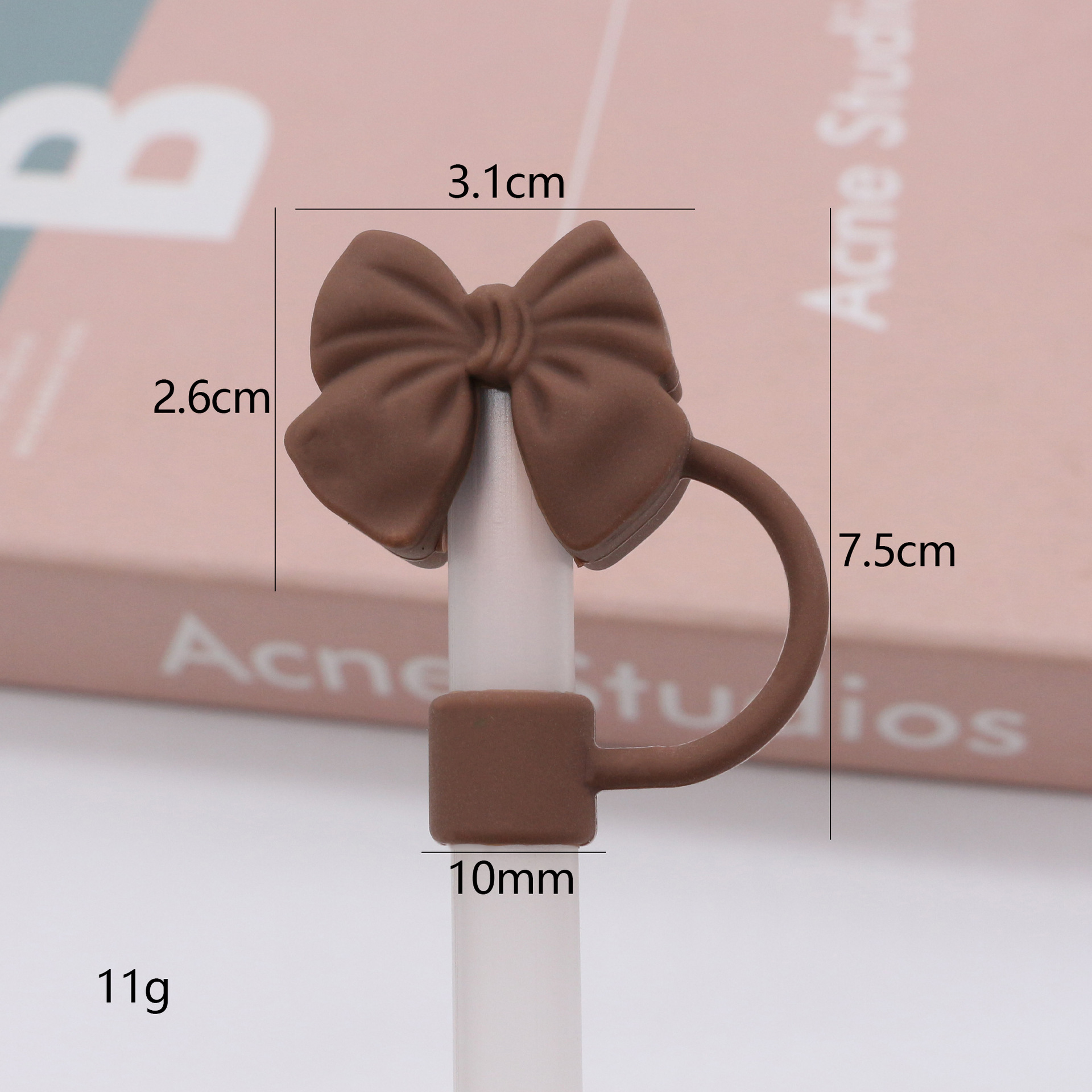 Pequeño lazo marrón de segunda generación de silicona de 10 mm
