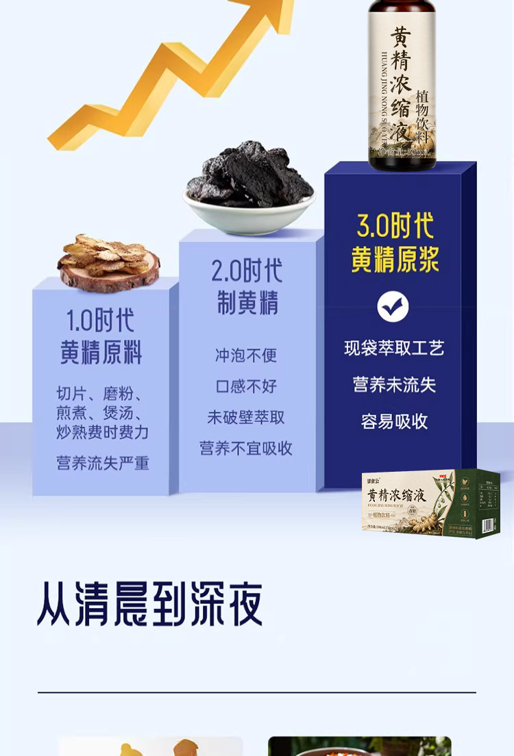 Huang Jing Concentrated Liquid 50ml x 10 Bottles Polygonatum Oral Drink Nine Steamed Nine Dried Herbal Tonic key features