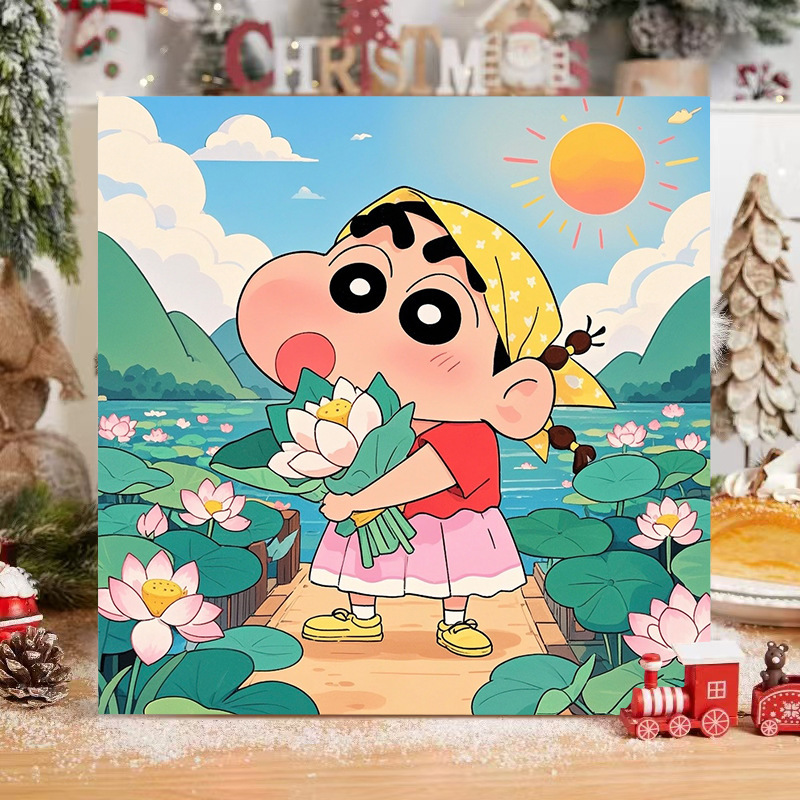 现货批发数字油画diy填色儿童简约手绘涂鸦新中式摆摊丙烯油画|undefined
